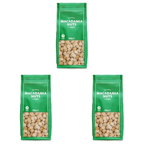 by Amazon Macadamianüsse, Ungesalzene, 500 g (3er-Pack) von by Amazon