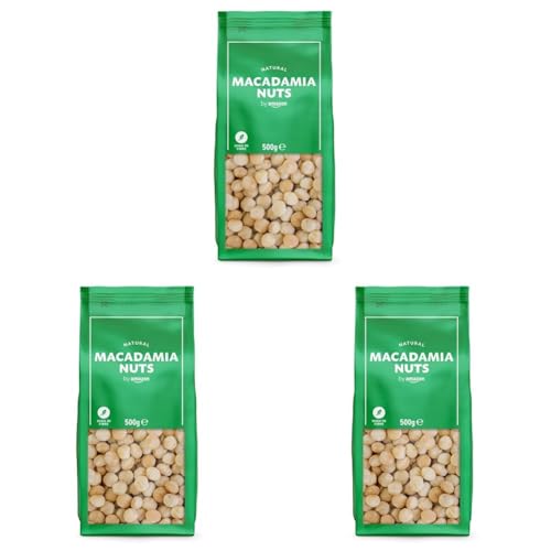 by Amazon Macadamianüsse, Ungesalzene, 500g (1er-Pack) (Packung mit 3) von by Amazon