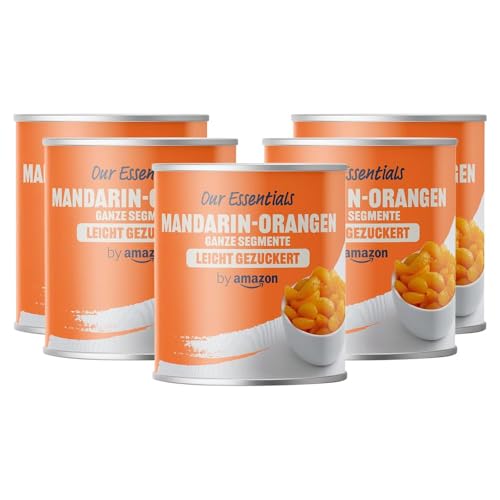 by Amazon Mandarin-Orangen, ganze Segmente, leicht gezuckert, 312g (5er-Pack) von by Amazon