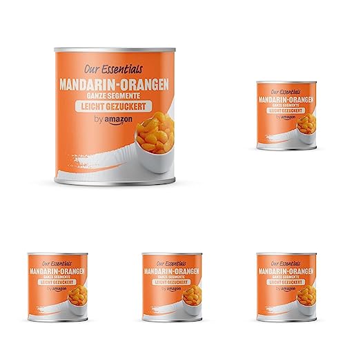 by Amazon Mandarin-Orangen, ganze Segmente, leicht gezuckert, 312g (5er-Pack) von by Amazon