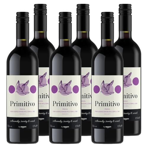 by Amazon Primitivo Puglia IGT, Rotwein, 75cl, 1er-Pack (Packung mit 6) von by Amazon