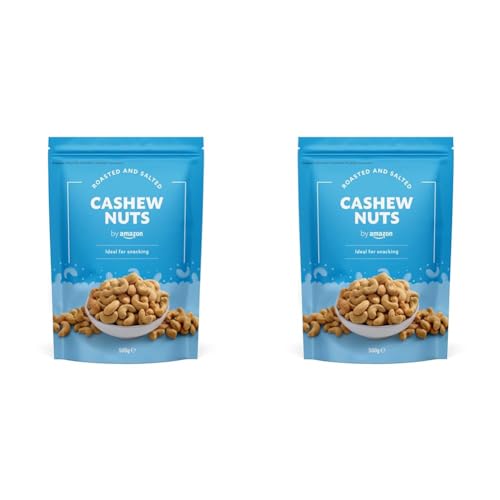 by Amazon Roasted and Salted Cashew Nuts, 500g (Packung mit 2) von by Amazon