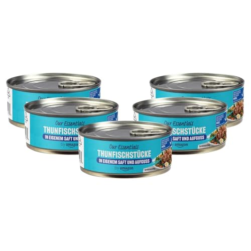 by Amazon Thunfischstücke in eigenem Saft und Aufguss, 145g (1er-Pack) (Packung mit 5) von by Amazon