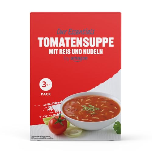 by Amazon Tomatensuppe mit Reis und Nudeln 3er-Pack, ergibt 3x250ml von by Amazon