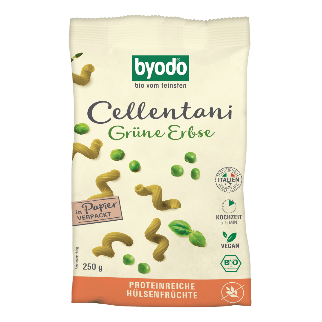 Bio Cellentani, grüne Erbse Bio Cellentani, grüne Erbse von byodo
