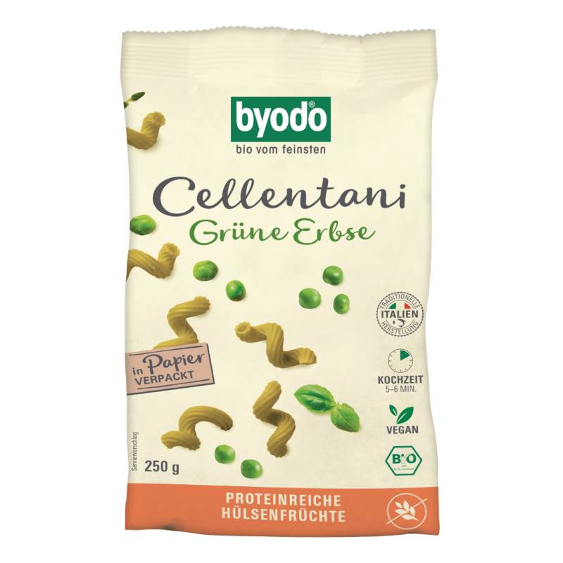 Bio Cellentani, grüne Erbse von byodo