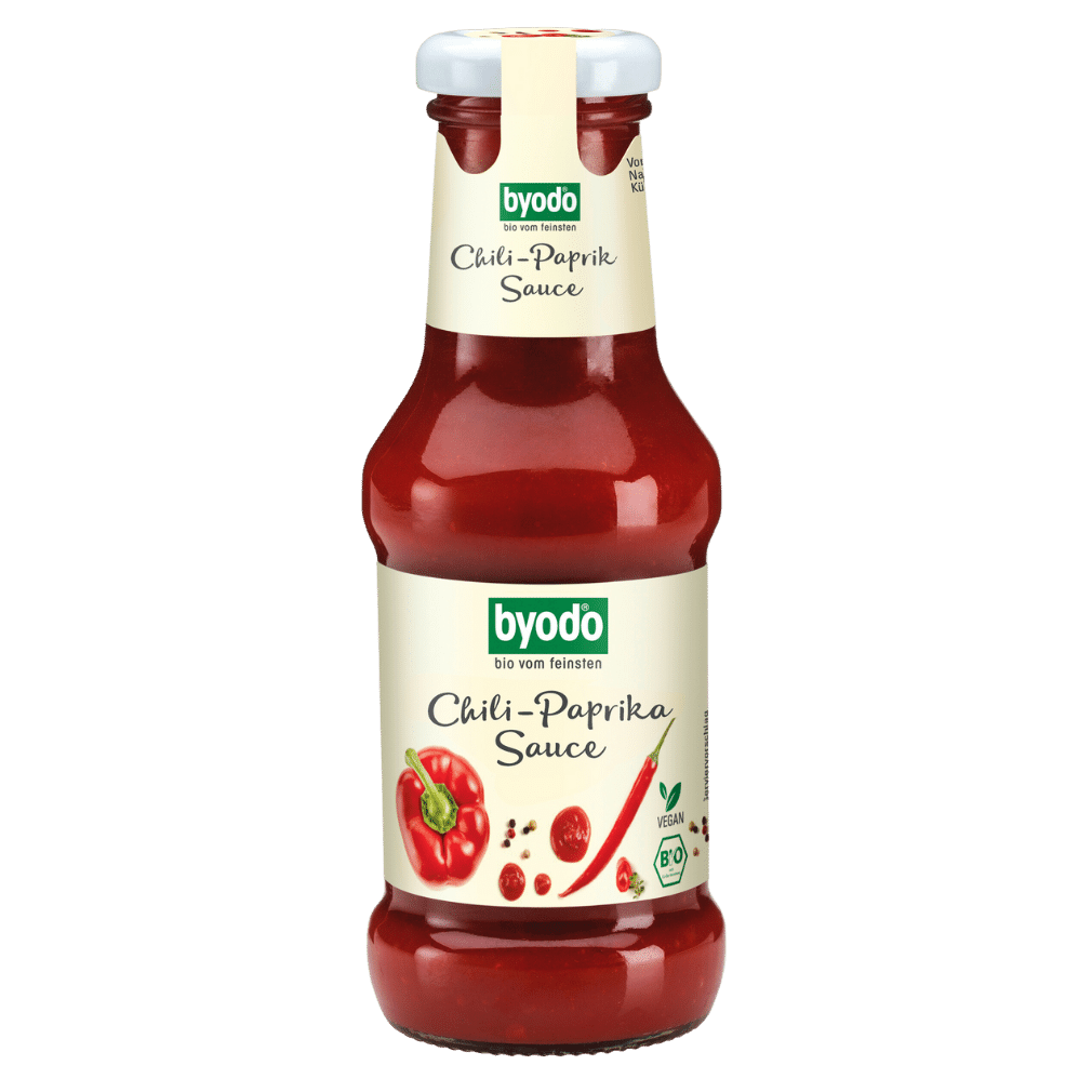 Bio Chili-Paprika Sauce Bio Chili-Paprika Sauce von byodo