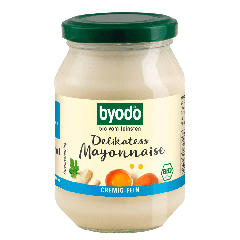 Bio Delikatess Mayonnaise im Glas von byodo