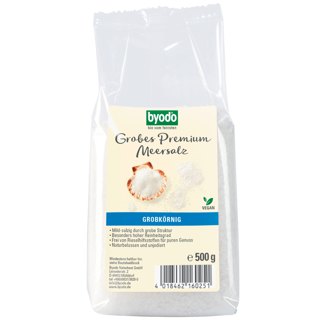 Bio Grobes Premium Meersalz, 500 g Bio Grobes Premium Meersalz, 500 g von byodo