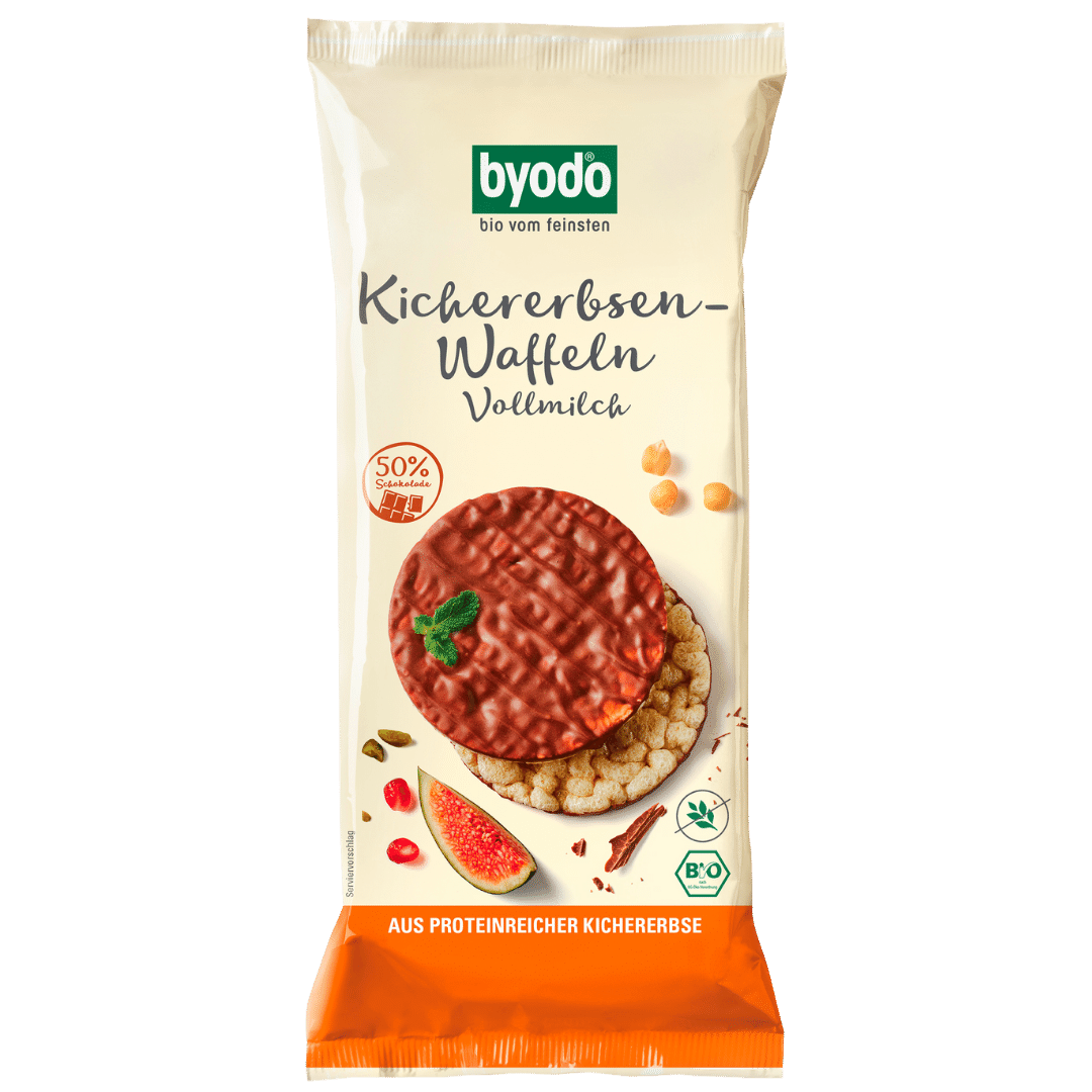 Bio Kichererbsen-Waffeln Vollmilch Bio Kichererbsen-Waffeln Vollmilch von byodo