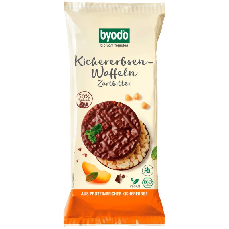 Bio Kichererbsen-Waffeln Zartbitter von byodo