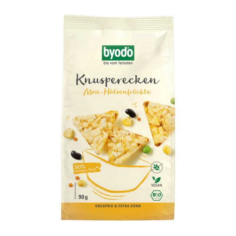 Bio Knusperecken Mais-Hülsenfrüchte von byodo