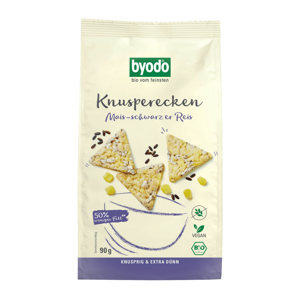 Bio Knusperecken Mais-schwarzer Reis Bio Knusperecken Mais-schwarzer Reis von byodo