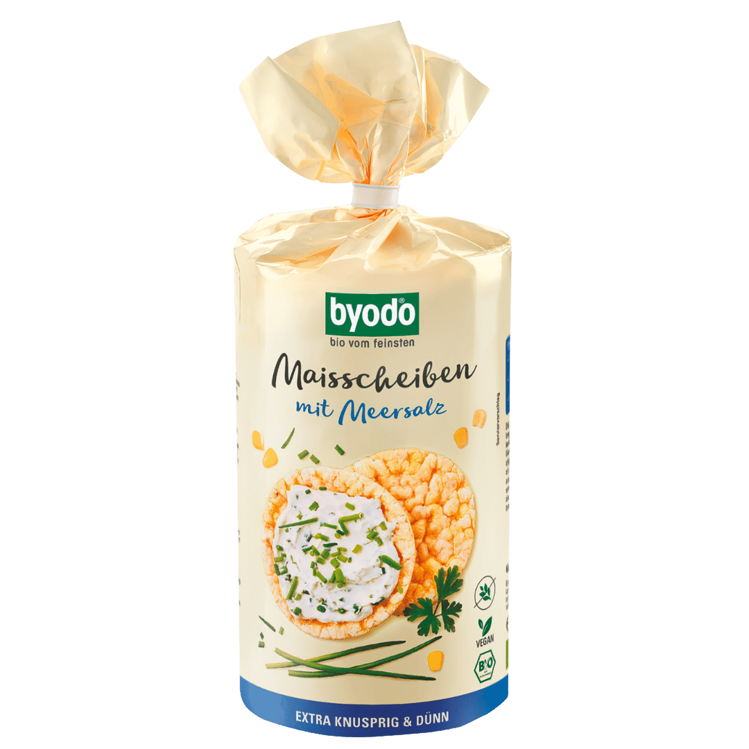 Bio Maisscheiben mit Meersalz Bio Maisscheiben mit Meersalz von byodo