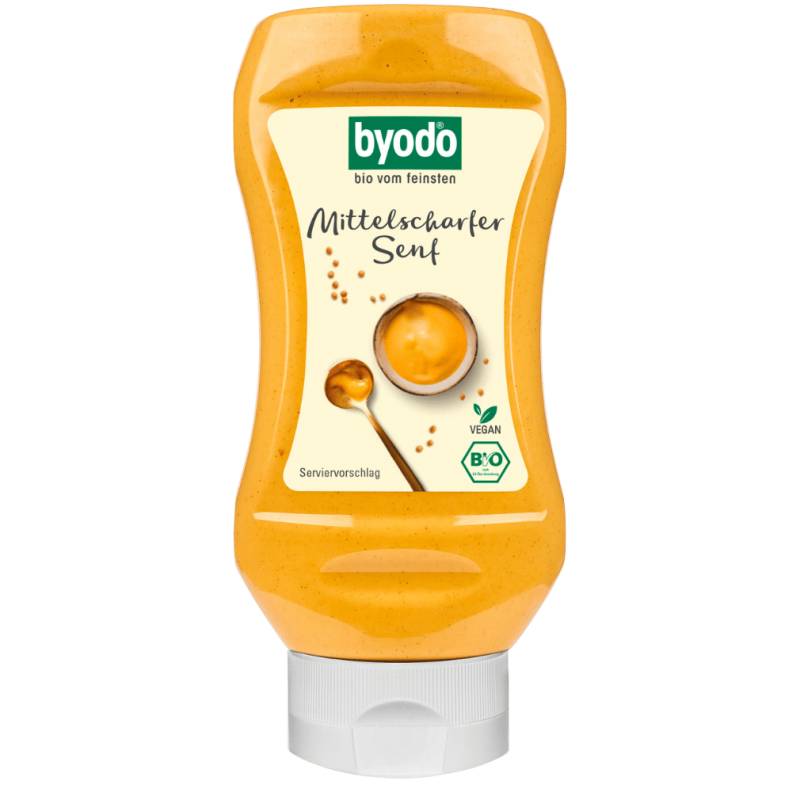 Bio Mittelscharfer Senf, 300ml von byodo