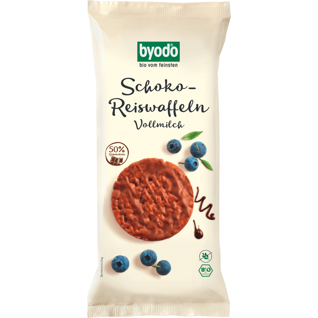 Bio Schoko Reiswaffeln Vollmilch Bio Schoko Reiswaffeln Vollmilch von byodo