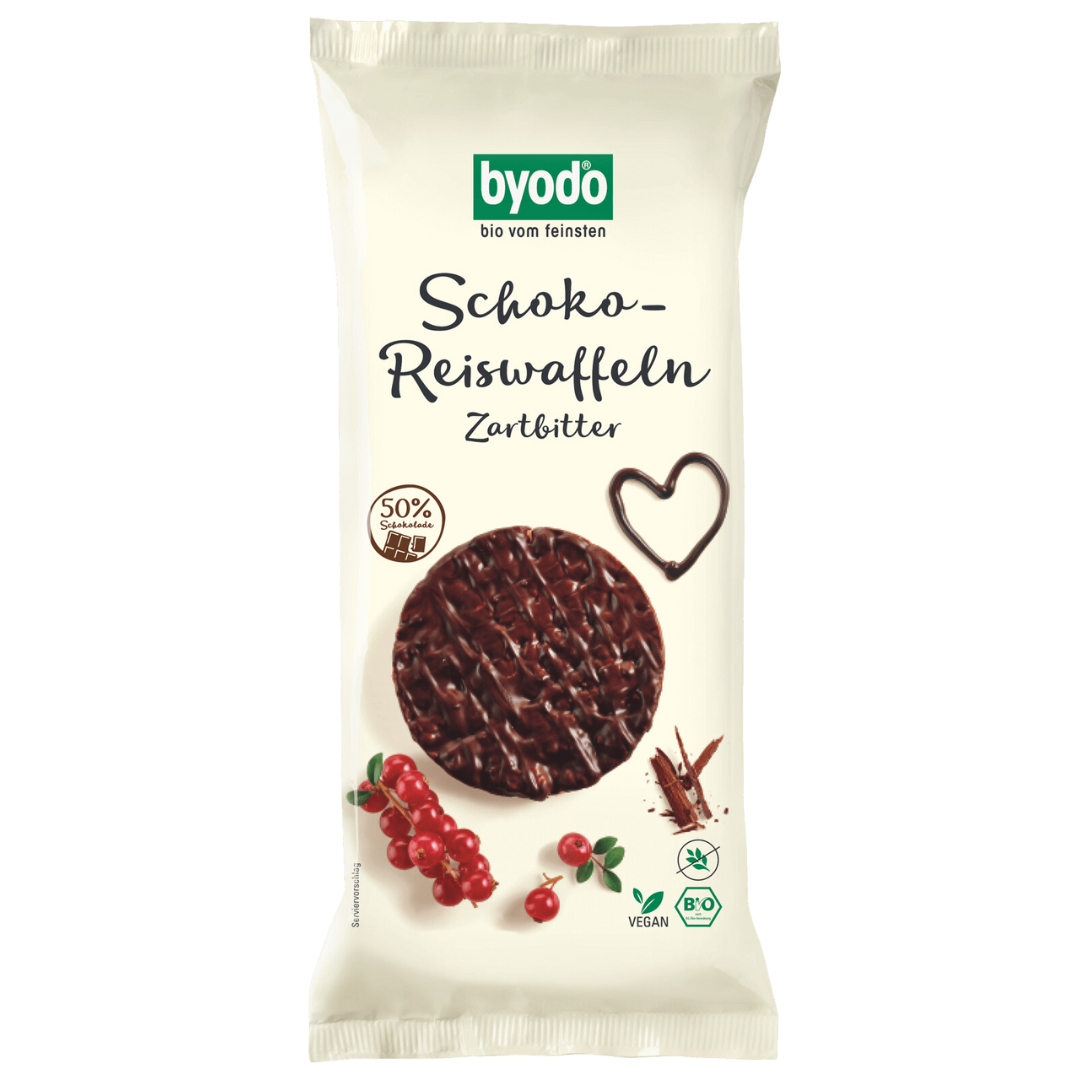 Bio Schoko Reiswaffeln Zartbitter MHD 01.04.2025 Bio Schoko Reiswaffeln Zartbitter MHD 01.04.2025 von byodo
