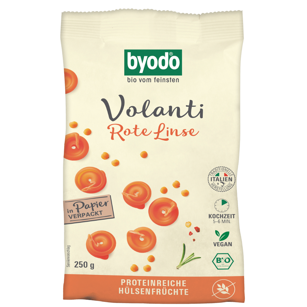 Bio Volanti Rote Linsen 250g von byodo