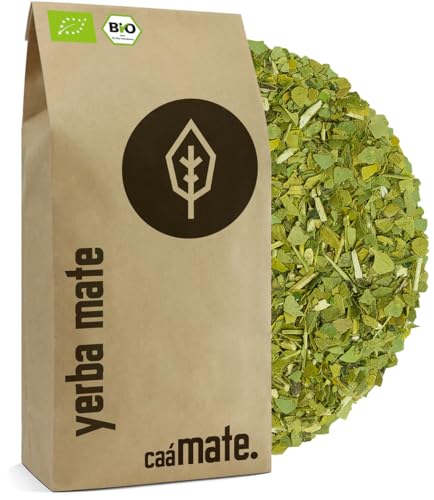 Yerba Mate Tee BIO 200g ● Das Original ● gereift ● luftgetrocknet ● rauchfrei ● plastikfrei ● fair ● Matetee aus Mateblättern, Mateaststückchen und Mateblattpulver ● DE-ÖKO-006 von caámate.