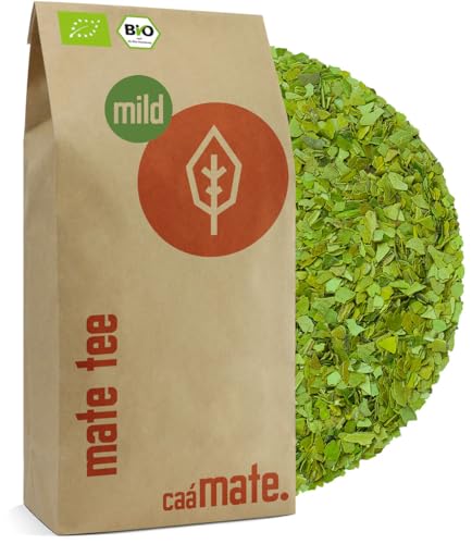 Bio Mate Tee mild 1 Kg - pur, frisch & grün - luftgetrocknet - organic Yerba Mate - kontrolliert, zertifiziert & abgefüllt in Deutschland (1000g) von caámate.