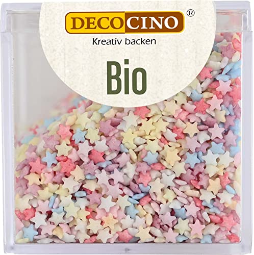 DECOCINO Bio Streudekor Stars – 50 g – vegane Zuckerstreusel aus Traubenzucker in Bio-Qualität zum Dekorieren & Verzieren von Kuchen, Torten & Desserts DECOCINO Bio Streudekor Stars – 50 g – vegane Zuckerstreusel aus Traubenzucker in Bio-Qualität zum Dekorieren & Verzieren von Kuchen, Torten & Desserts von DECOCINO