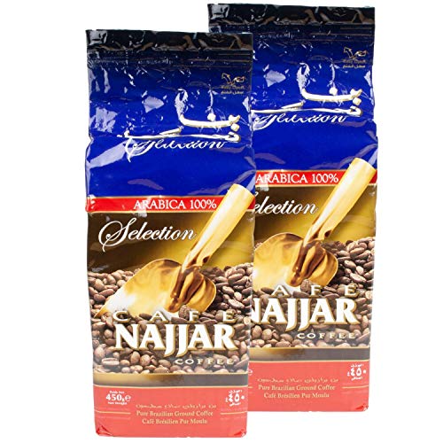 Najjar - Arabischer Mokka Kaffee gemahlen im 2er Set á 450 g Packung von CAFE NAJJAR