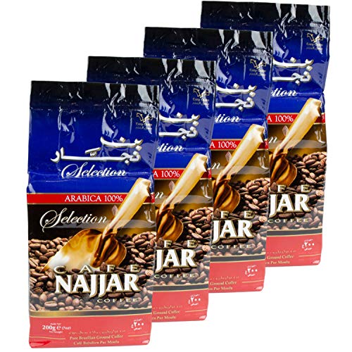 Najjar - Arabischer Mokka Kaffee gemahlen im 4er Set á 200 g Packung von CAFE NAJJAR