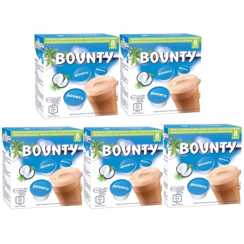Bounty Hot Chocolate Dolce Gusto Kompatible Kapseln – 40 Pads, 40 Portionen Heißgetränk mit heißer Schokolade von cafféluxe