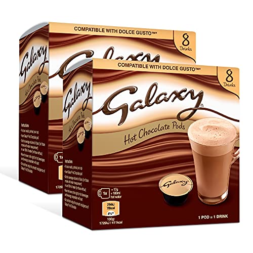 Dolce Gusto Kapseln für heiße Schokolade, kompatibel mit Galaxy, 16 Stück (8 x 2) von cafféluxe