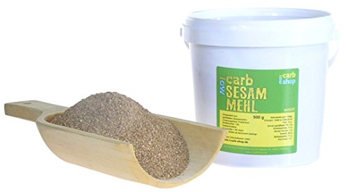 -Carb besonders nussiges Mehl für die Low-Carb-Küche aus leicht gerösteten Sesamsamen: SESAM Mehl (entölt) 500 g von -carb