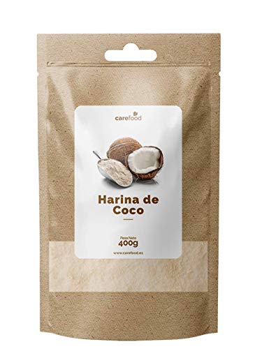 Carefood - Bio Kokosmehl - 400 g - 100% Bio-Mehl Geeignet für Veganer - Kokusnussgeschmack 100% Reich an Proteinen und Ballaststoffen - Ideal als Mehlalternative Carefood - Bio Kokosmehl - 400 g - 100% Bio-Mehl Geeignet für Veganer - Kokusnussgeschmack 100% Reich an Proteinen und Ballaststoffen - Ideal als Mehlalternative von carefood