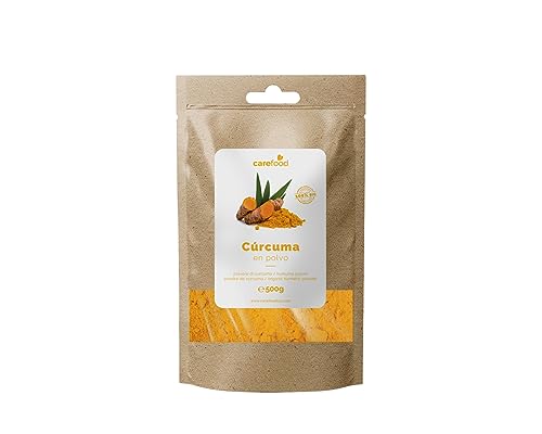 Carefood - Bio Kurkuma Pulver - Superfood Curcuma 100% Bio - Für Veganer - Supernahrung Ökologisch Ideal mit Goldener Milch, für Speisen, als Gewürz und zum Frühstück - 500 g Carefood - Bio Kurkuma Pulver - Superfood Curcuma 100% Bio - Für Veganer - Supernahrung Ökologisch Ideal mit Goldener Milch, für Speisen, als Gewürz und zum Frühstück - 500 g von carefood