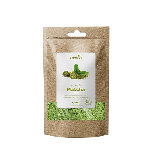Carefood - Premium Matcha Green Tea 100% Bio - Ökologischer Matcha Tee Zeremoniell und für Veganer Geeignet - 70 g von carefood