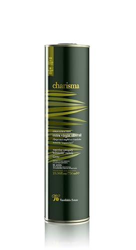 Charisma Griechisches Extra Natives Olivenöl aus Kreta Dose, 750 ml - Kaltextraktion von Charisma