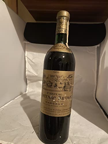 margaux château cantenac brown grand cru classé rouge 1970 - bordeaux france: une bouteille de vin. von château cantenac brown