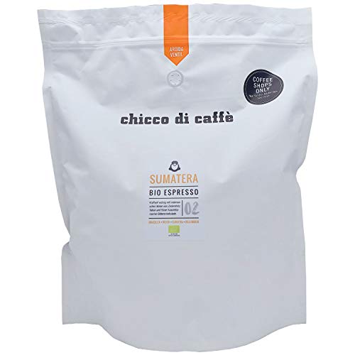 chicco di caffè | Bio Espresso Sumatera | 2,5 kg Großpackung | geröstete, ganze Kaffeebohnen | 80% Arabica - 20% Robusta | aus biologischem Anbau chicco di caffè | Bio Espresso Sumatera | 2,5 kg Großpackung | geröstete, ganze Kaffeebohnen | 80% Arabica - 20% Robusta | aus biologischem Anbau von chicco di caffè