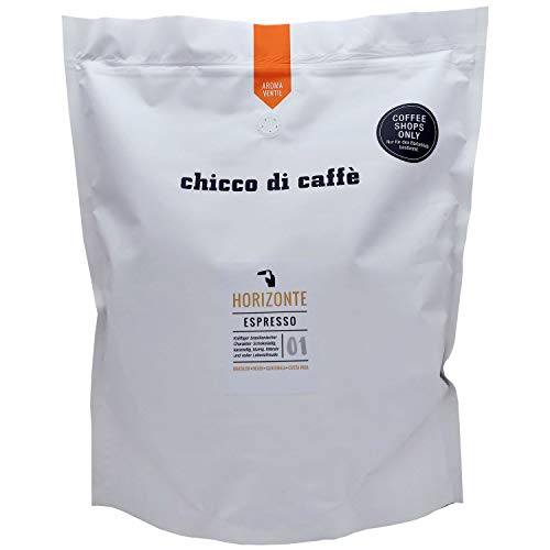 chicco di caffè | Espresso Horizonte | ganze Kaffeebohnen | 2,5 kg Großpackung | 70% Arabica - 30% Robusta | schonend geröstet von chicco di caffè