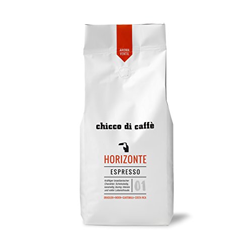 chicco di caffè I Espresso Horizonte I ganze Kaffeebohnen I 70% Arabica - 30% Robusta I schonend geröstet von chicco di caffè