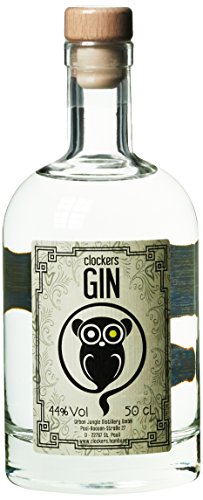 CLOCKERS GIN - Dry Gin aus Hamburg mit Wacholder- und Zitrusnote - mit 12 Botanicals - 8 Wochen gereift - Glasflakon mit Korken 50cl, 44% Vol. von clockers GIN