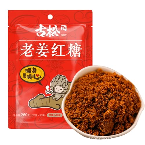 Brauner Zucker, Ingwer, brauner Zucker, 260 g, Zuckerbeutel, brauner Zucker, 26 g x 10 Beutel Brauner Zucker, Ingwer, brauner Zucker, 260 g, Zuckerbeutel, brauner Zucker, 26 g x 10 Beutel von cn herb