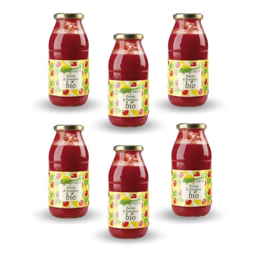 Passata di Pomodoro Bio Agripiace – 100% Italienisch – 6 x 500 ml – Bio-Tomatensauce – Nachhaltig & Rückverfolgbar Passata di Pomodoro Bio Agripiace – 100% Italienisch – 6 x 500 ml – Bio-Tomatensauce – Nachhaltig & Rückverfolgbar von collezione it