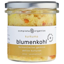 Blumenkohl mit Kurkuma aus Bayern im Glas, fermentiert und nicht pasteurisiert von completeorganics