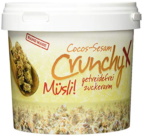 crunchxy Knusper Müsli Kokos Sesam, getreidefrei, zuckerarm, 500 g von crunchxy