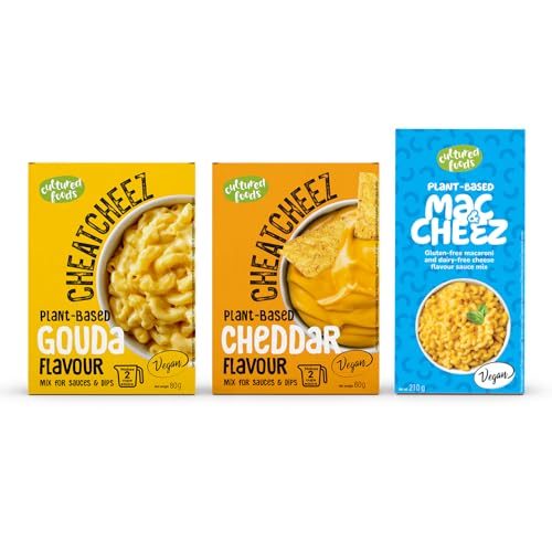 Cultured Foods Veganer 3-er Set Veganes Mac And Cheese, Gouda Sauce, Cheddar Sauce, Laktosefrei Glutenfrei MAC & CHEEZ CHEATCHEEZ Cultured Foods Veganer 3-er Set Veganes Mac And Cheese, Gouda Sauce, Cheddar Sauce, Laktosefrei Glutenfrei MAC & CHEEZ CHEATCHEEZ von cultured foods