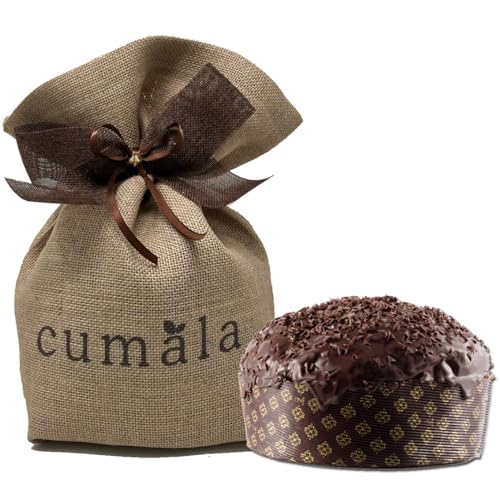 Cumala Handwerklicher Panettone mit drei Schokoladensorten, Zartbitter, Milch und Weiß 1Kg von cumala