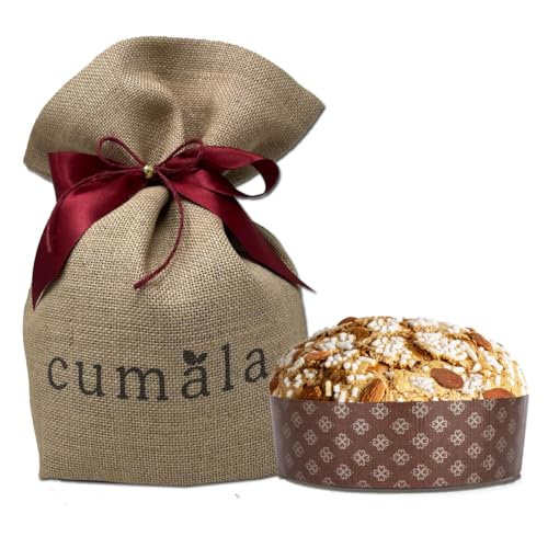 Cumala Traditioneller handwerklicher Panettone Mandorlato mit Rosinen und kandierten Früchten aus Sizilien 1Kg von cumala