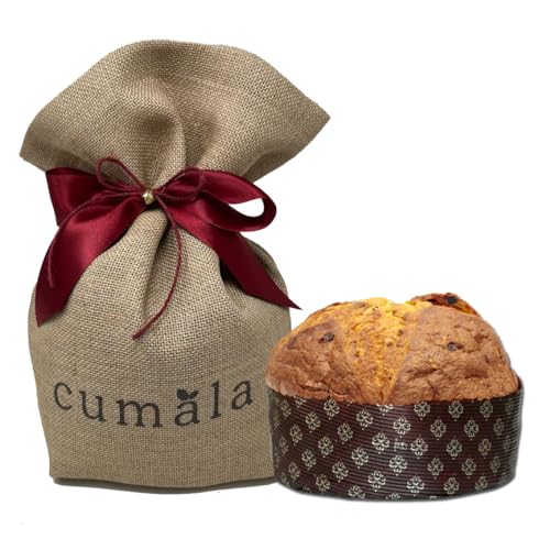 Cumala Traditioneller handwerklicher Panettone mit Rosinen und kandierten Früchten aus Sizilien 1Kg von cumala