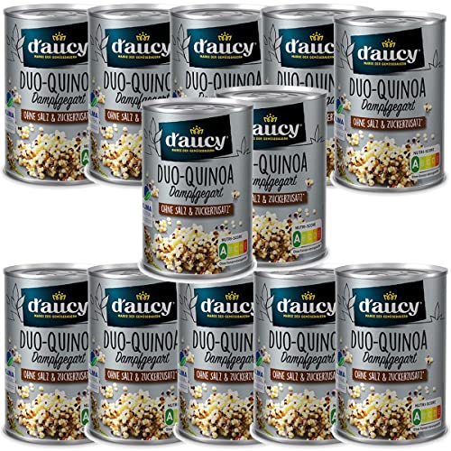 d'aucy Duo-Quinoa - 100% ohne Salz und Zuckerzusatz, ohne Konservierungsstoffe, klimaneutral, 110 Gramm Dose von d'aucy