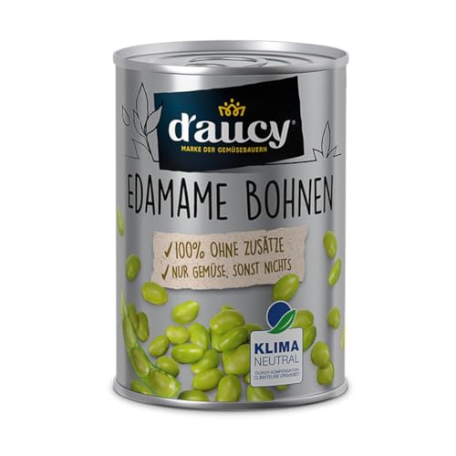 d'aucy Edamame Bohnen - 100% ohne Salz und Zuckerzusatz, ohne Konservierungsstoffe, klimaneutral, 110 Gramm Dose d'aucy Edamame Bohnen - 100% ohne Salz und Zuckerzusatz, ohne Konservierungsstoffe, klimaneutral, 110 Gramm Dose von d'aucy