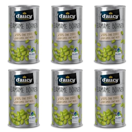 d'aucy Edamame Bohnen - 100% ohne Salz und Zuckerzusatz, ohne Konservierungsstoffe, klimaneutral, 285 Gramm Dose von d'aucy